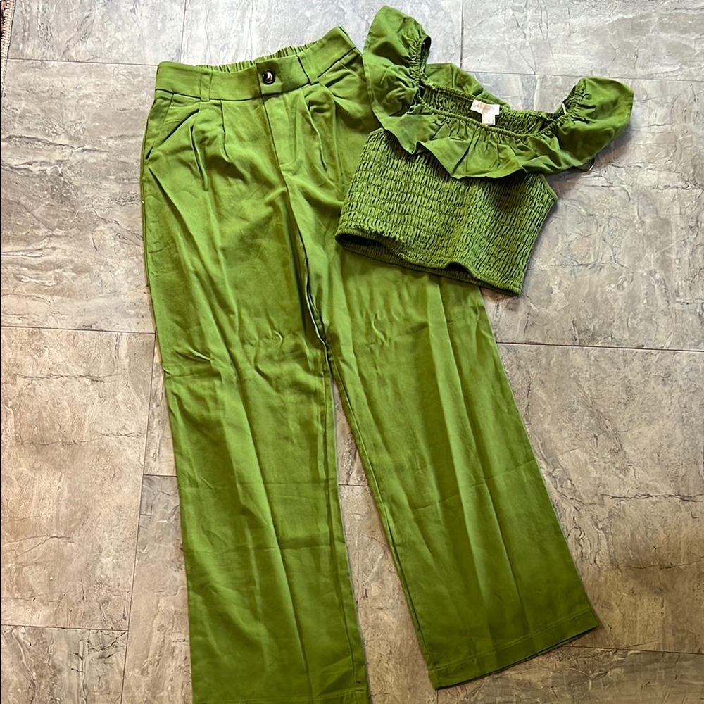 Green Women's Pant Set